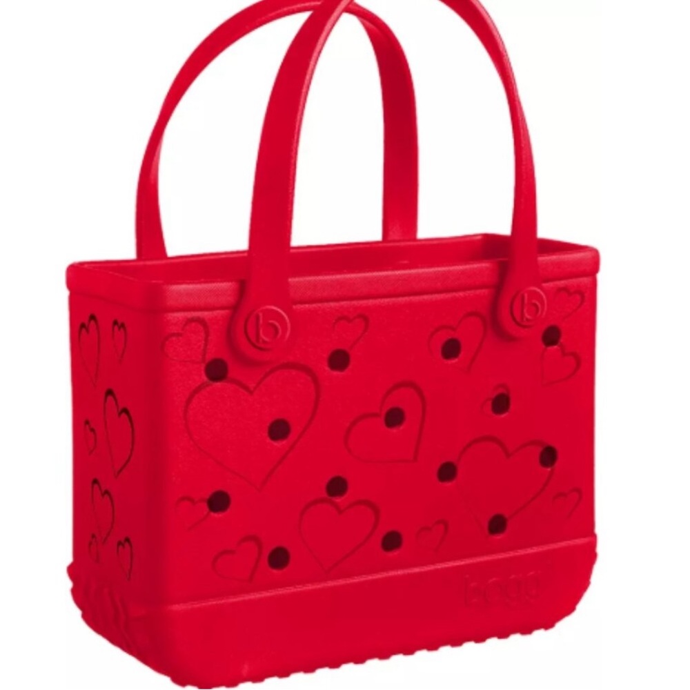 Red Heart Patterned  Bogg Bag